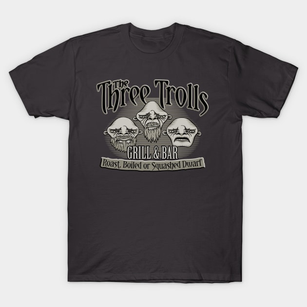 The Three Trolls T-Shirt by DoodleDojo